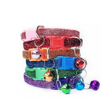 Load image into Gallery viewer, 60 Pcs Puppy Halsbandjes Luxury Cat Collars Collar Gato Pet Collar For Cats Collar With Bell Adjustable Buckle Puppy Cat