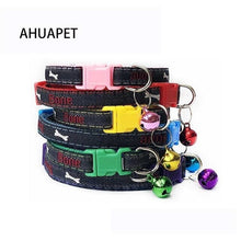 Load image into Gallery viewer, 60 Pcs Puppy Halsbandjes Luxury Cat Collars Collar Gato Pet Collar For Cats Collar With Bell Adjustable Buckle Puppy Cat