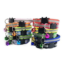 Load image into Gallery viewer, 60 Pcs Puppy Halsbandjes Luxury Cat Collars Collar Gato Pet Collar For Cats Collar With Bell Adjustable Buckle Puppy Cat
