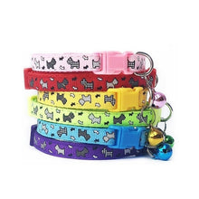 Load image into Gallery viewer, 60 Pcs Puppy Halsbandjes Luxury Cat Collars Collar Gato Pet Collar For Cats Collar With Bell Adjustable Buckle Puppy Cat
