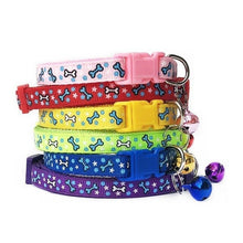 Load image into Gallery viewer, 60 Pcs Puppy Halsbandjes Luxury Cat Collars Collar Gato Pet Collar For Cats Collar With Bell Adjustable Buckle Puppy Cat

