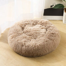 Load image into Gallery viewer, Round Plush Cat Bed House Round Pet Dog Bed For Small Dogs Cats Soft Long Plush Cat Bed Nest Winter Warm Sleeping Bed Puppy Mat
