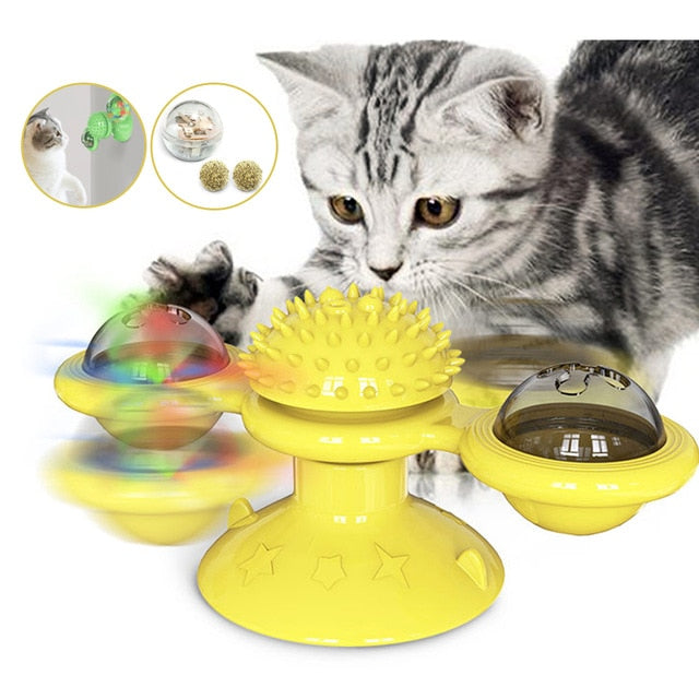 Pet Cats Toys Whirling Puzzle Training Turntable Supplies Windmill Ball Type Interactive At Kitten Play Cat Supplies158x74mm #15