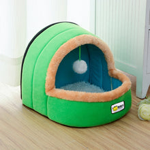 Load image into Gallery viewer, Cute Cat Bed Indoor Kitten House Warm Small for cats Dogs Nest Foldable Cat Cave Sleeping Plush Mats Soft Cat House
