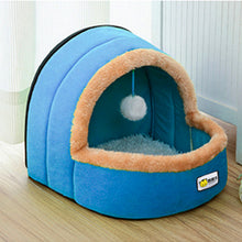 Load image into Gallery viewer, Cute Cat Bed Indoor Kitten House Warm Small for cats Dogs Nest Foldable Cat Cave Sleeping Plush Mats Soft Cat House
